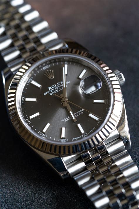 rolex date just grey dial.